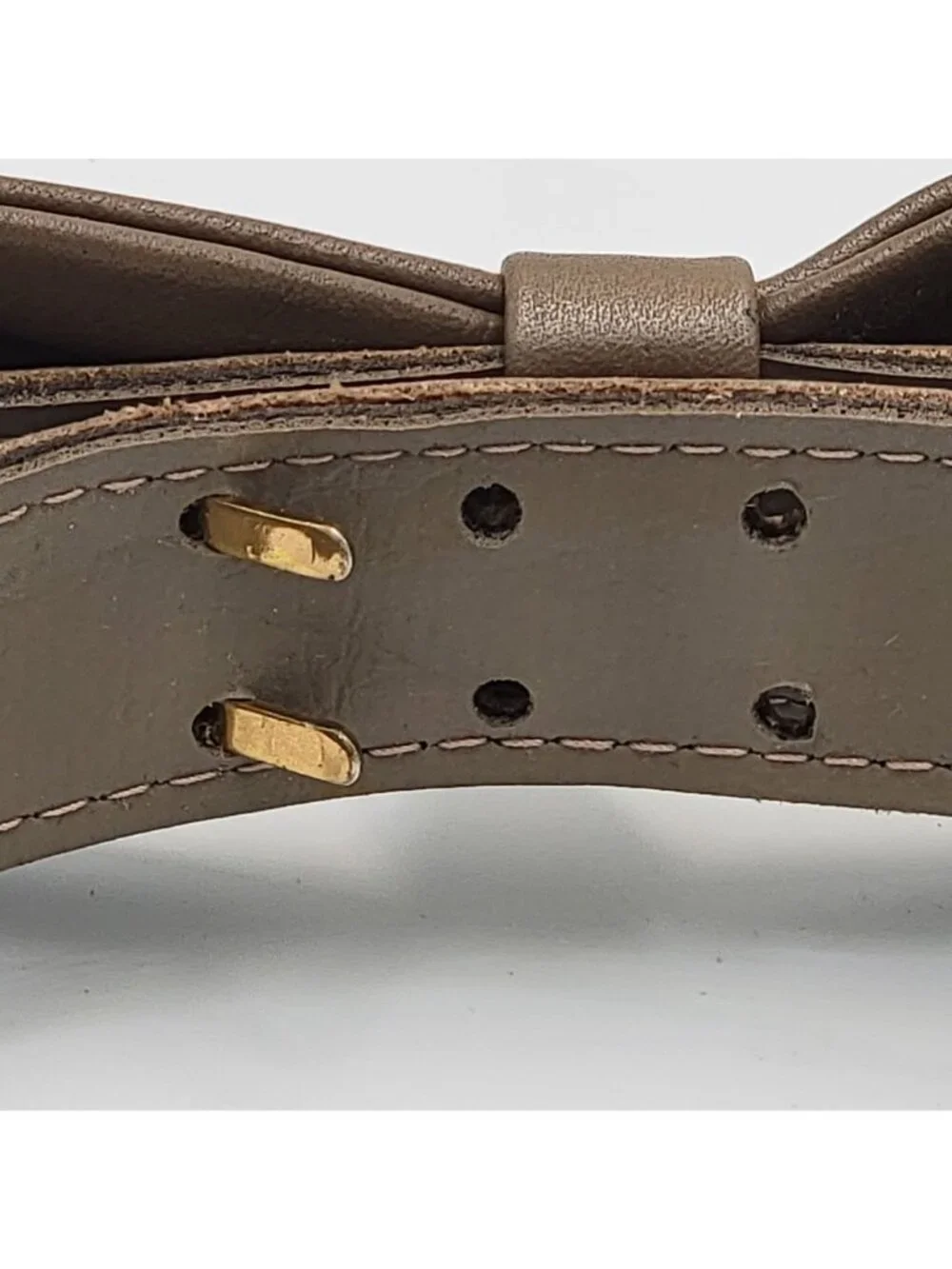 Vtg 50s 60s 70s Brown Genuine Leather Belt with Bow by Accessories by Pearl